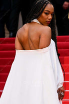 Naomi Ackie white halter 2023 Cannes dress