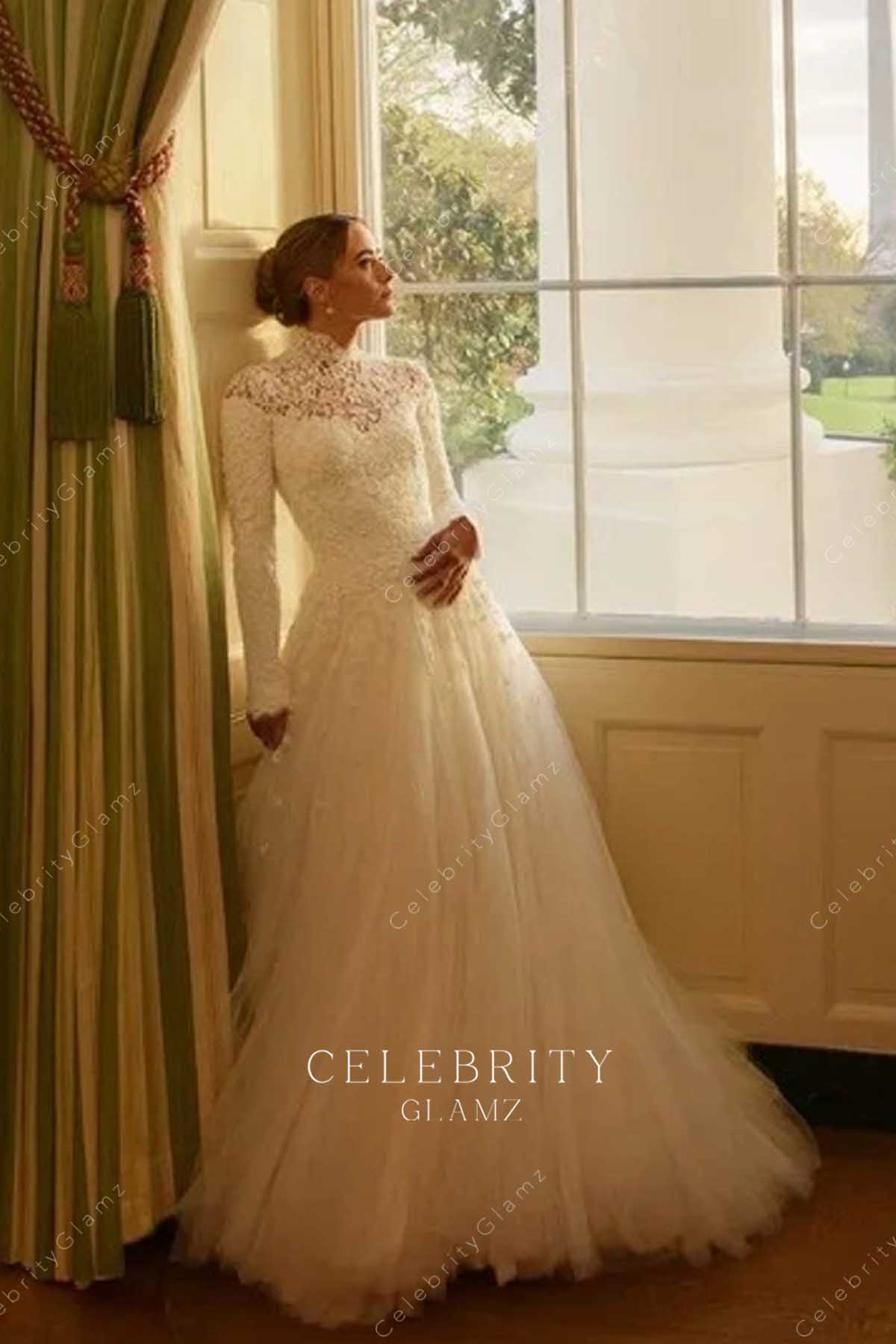 Naomi Biden a line wedding dress