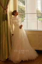 Naomi Biden a line wedding dress