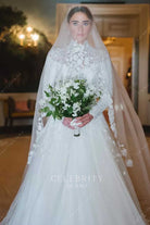 Naomi Biden delicate lace wedding dress