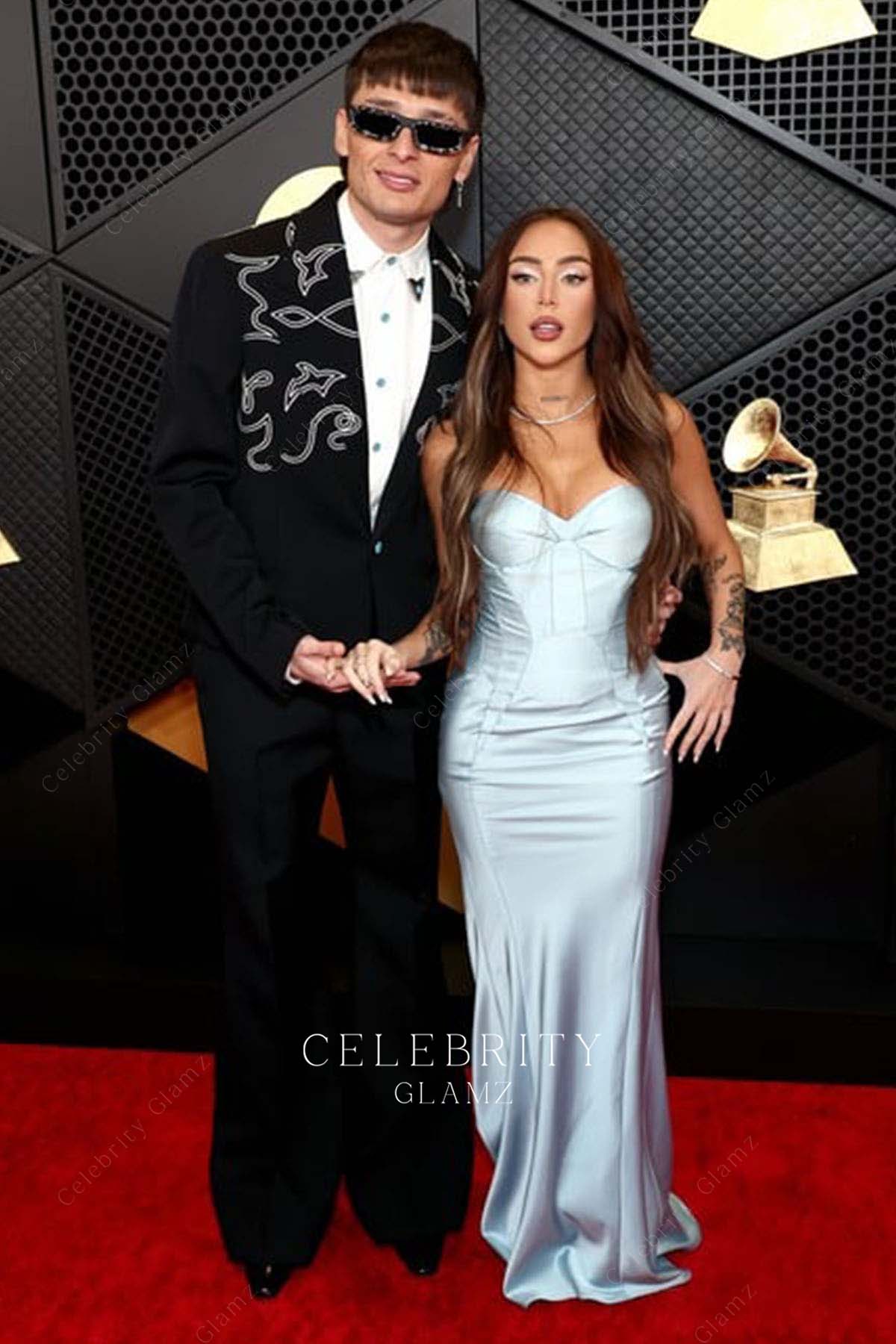 Nicki Nicole mermaid prom dress Grammys red carpet 2024