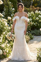 off the shoulder mermaid wedding dress