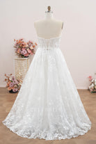 open lace up corset long bridal dress