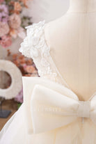 open v back flower girl dress