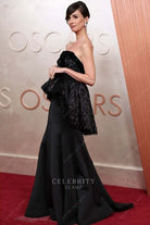 Paz Vega 2025 Oscars red carpet tassels peplum dress