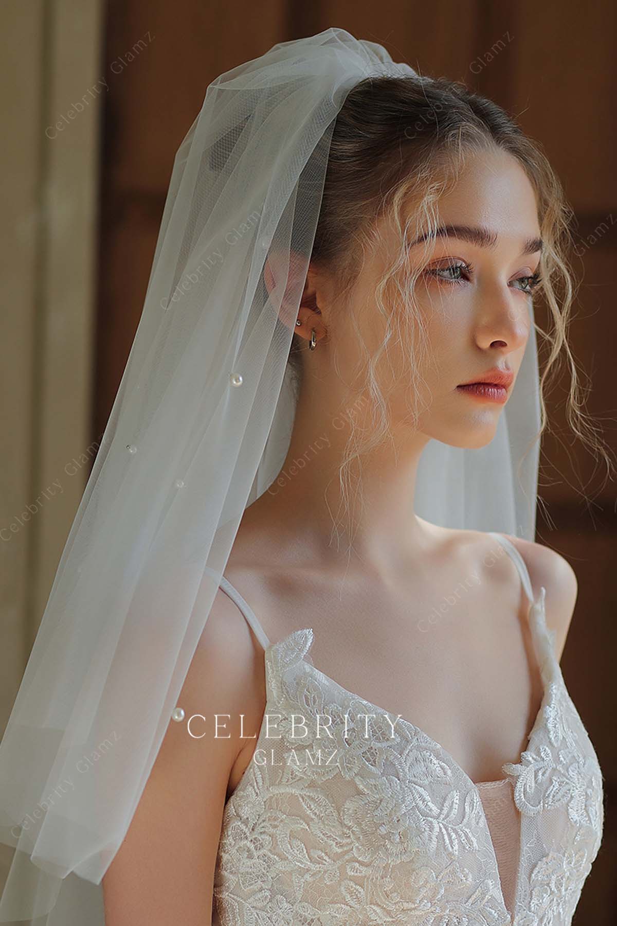 pearls bridal veil