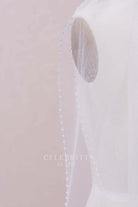 pearls edge bridal veil
