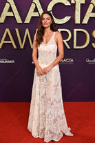 Phoebe Tonkin lace v neck 2025 best actress award AACTAS dress