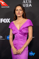 Phoebe Tonkin orchid satin 2025 annual G'Day USA arts gala evening dress