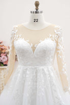 plus size illusion sweetheart neck bridal dress
