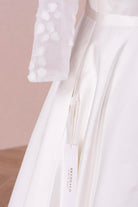 pockets satin vintage short wedding dress