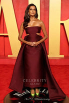 Poorna Jagannathan strapless prom dress 2024 Oscars after party
