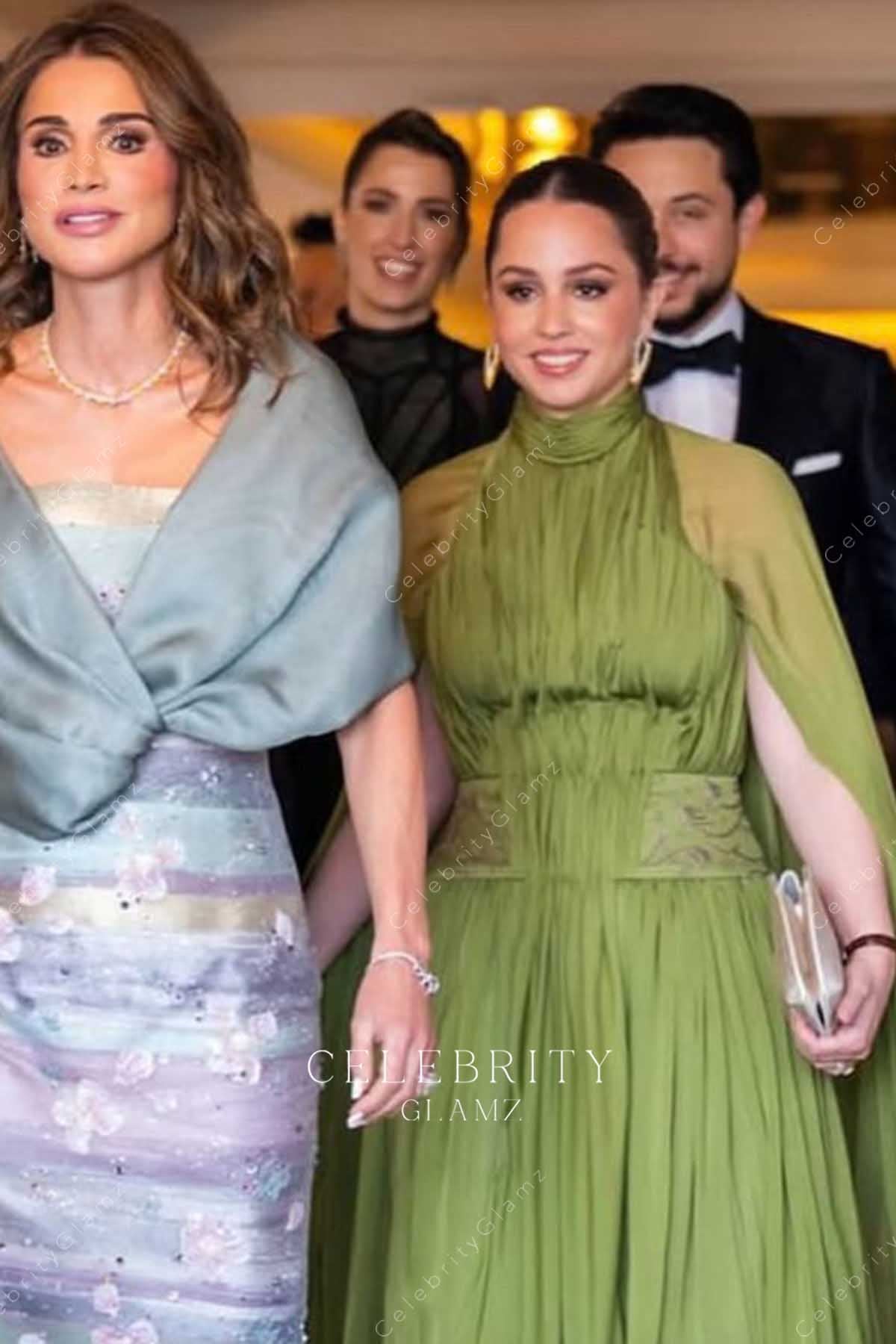 Princess Iman high neck formal dress jeff Bezos wedding 2025