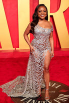 Quinta Brunson asymmetrical prom dress 2024 Oscars after party