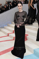 Rachel Brosnahan black illusion  2023 met gala dress