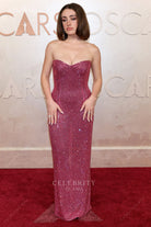 Rachel Sennott sweetheart neck 2025 Oscars red carpet dress