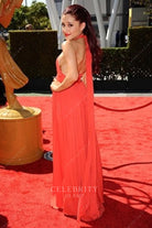 red Ariana Grande streamer creative arts Emmy Awards 2012 prom dress