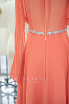rhinestone belt bridesmaid dress