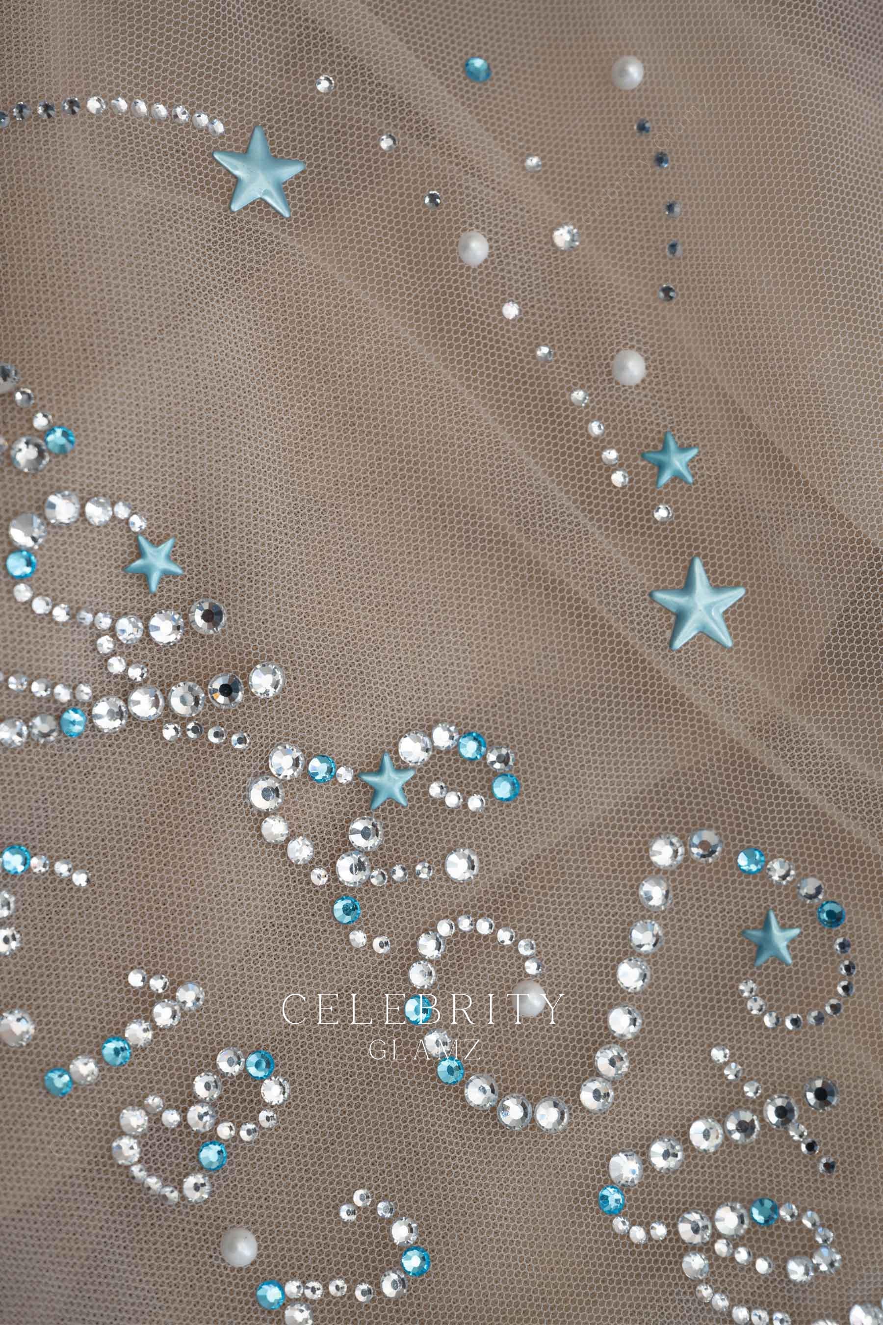 rhinestone letters tulle wedding veil