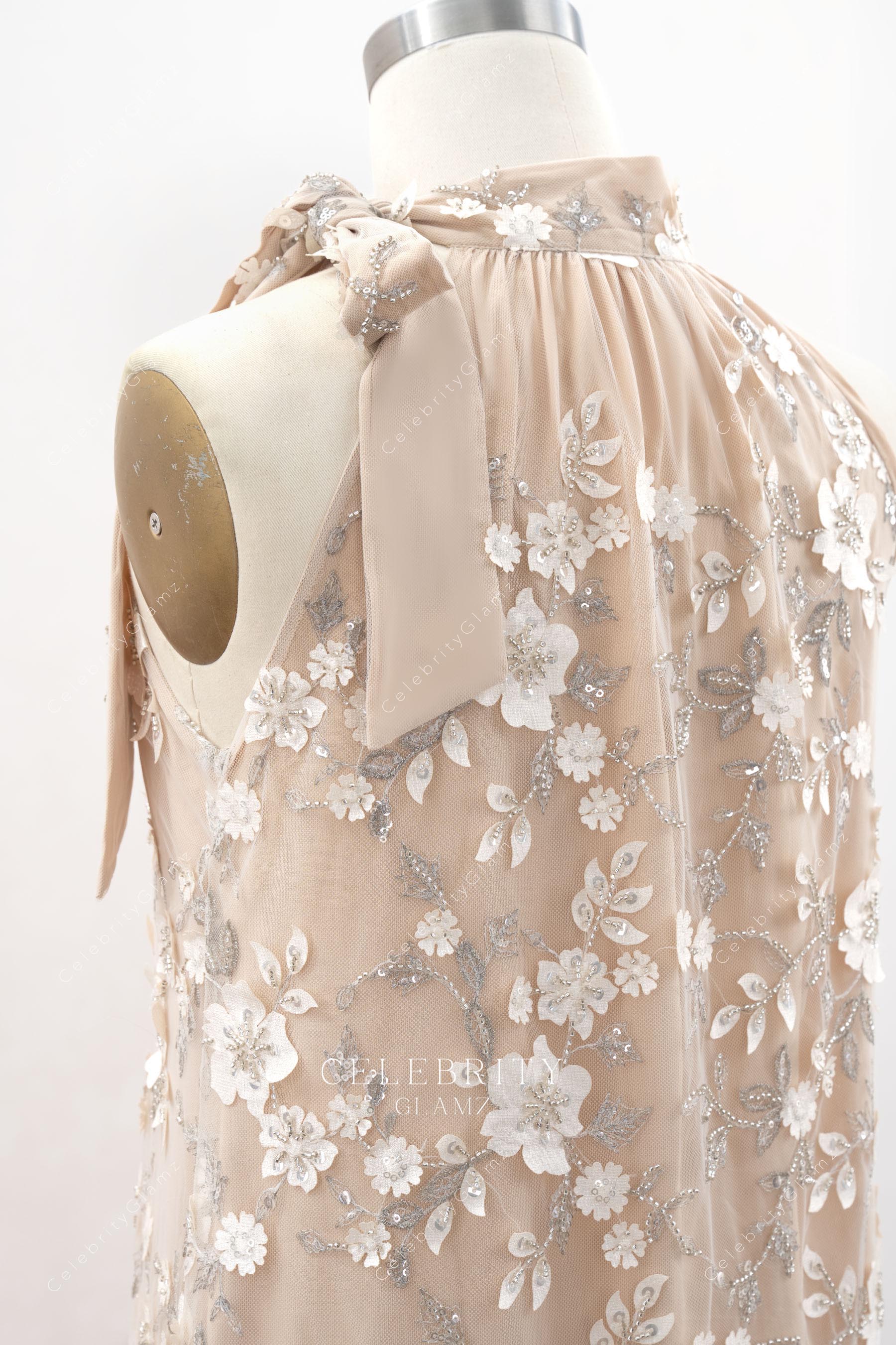 romantic beading flower lace bridal dress