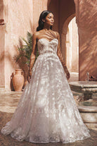 romantic lace corset wedding dress