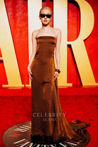 Roseanne Park brown prom dress 2024 Oscars after party
