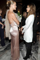 Rosie Huntington-Whiteley pink floor length evening dress Angeles 2016