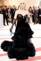 ruffled black Jessica Chastain 2023 met gala dress
