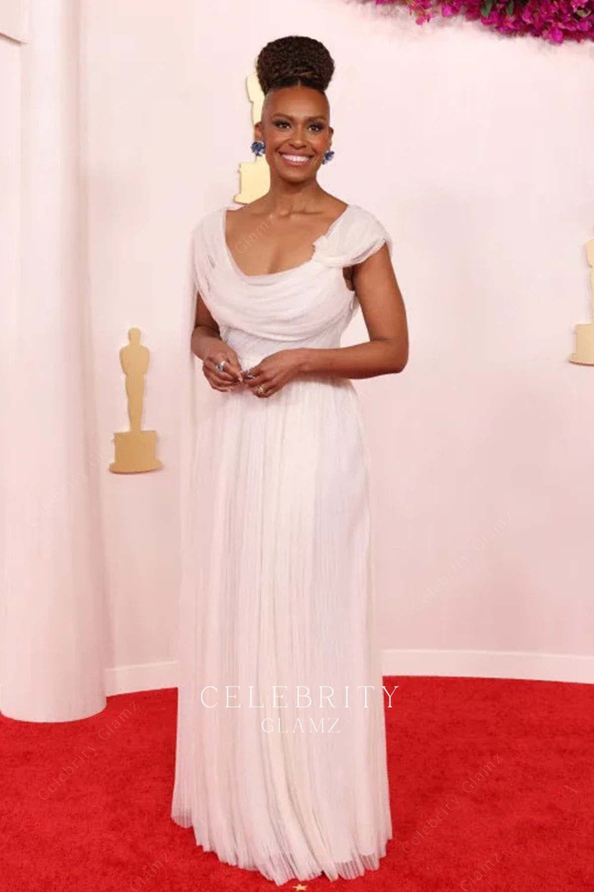 Ryan Michelle Bathe a line prom dress 2024 Oscars red carpet