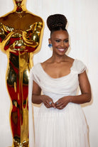 Ryan Michelle Bathe cap sleeves prom dress 2024 Oscars red carpet