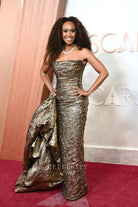 Ryan Michelle Bathe textured 2025 Oscars red carpet sheath dress