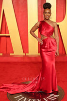 Ryan Michelle Bathe one shoulder prom dress 2024 Oscars after party