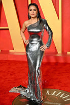 Salma Hayek one sleeve prom dress 2024 Oscars after party