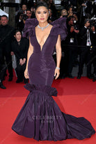 Salma Hayek plunging neck dress 2023 Cannes film festival