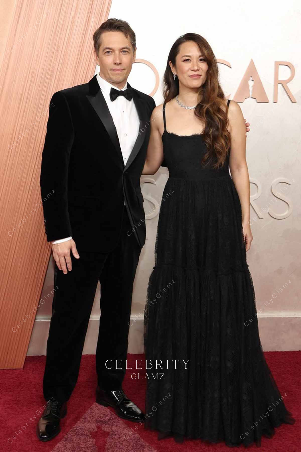 Samantha Quan 2025 Lace Oscars red carpet a line dress