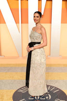 Sara Sampaio 2025 black bowknot Vanity fair party dress