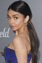 Sarah Hyland straight across dress Carolina Herrera pre fall 2018