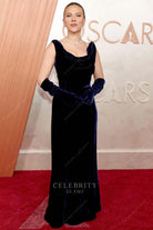 Scarlett Johansson fit and flare prom dress 2025 Oscars red carpet 