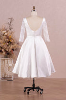 scoop back a line wedding dress