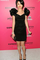 Selena Gomez black short prom dress 6th annual Hollywood style awards