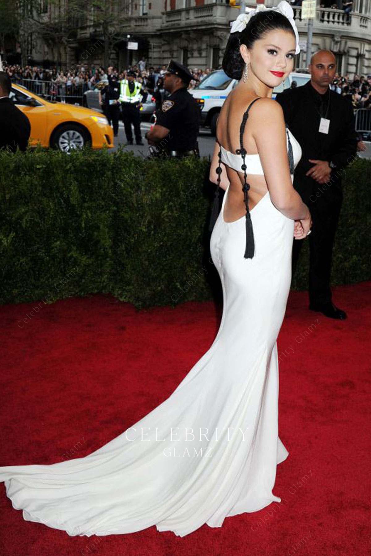 Selena Gomez court train prom dress 2015 met gala