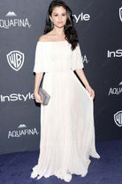 Selena Gomez floor length prom dress 2016 golden globes after party