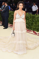 Selena Gomez nude lace prom dress 2022 met gala 