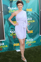 Selena Gomez one sleeve prom dress choice summer tv star 2009
