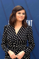 Selena Gomez polka dot long sleeves dress 2019 the Hollywood reporter's empowerment
