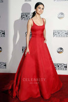 Selena Gomez red a line prom dress 2016 American music awards