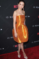 Selena Gomez short prom dress 13 reasons why premiere 2017
