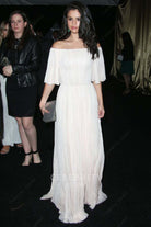 Selena Gomez straight across prom dress 2016 golden globes after party