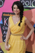Selena Gomez v neck prom dress 23rd annual kids choice awards