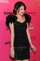 Selena Gomez v neck prom dress 6th annual Hollywood style awards